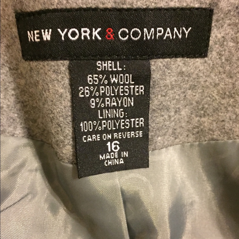 New York & Co. trench coat size 16 NWT - Picture 6 of 8